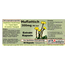 Huflattich Extrakt Kapseln 300mg PA-frei