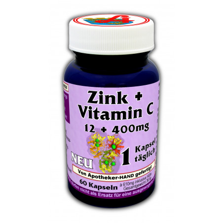 Zink-Vitamin C- 12/400 mg Kapseln