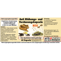 Anti-Blähungs- & Verdauungs- Kapseln