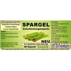 Spargel Entschlackungs-Kapseln Neu