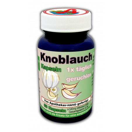 Knoblauch Kapseln 1x1 tägl.